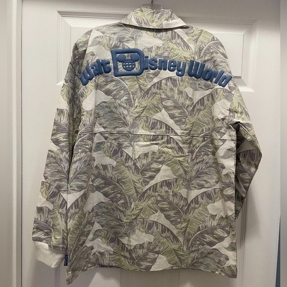 Disneyland Resort Spirit Jersey Shirt Jacket Tropical Palm Button Down Shacket S - Picture 1 of 7